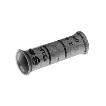 Burndy Hylink Cu compr long barrel code splice tubing, Beveled entry, 444.4 k YS36FXB